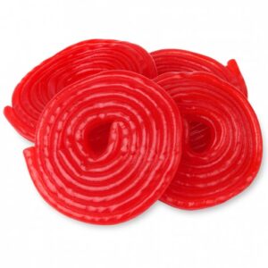 Fini Strawberry Red Spiro Licorice Wheel Candy 2.2lb Bag Bulk